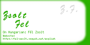 zsolt fel business card